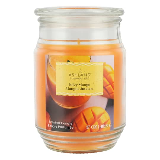 17oz. Juicy Mango Jar Candle by Ashland&#xAE;